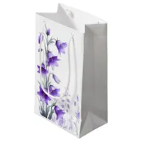 Elegant Purple Flowers  Small Gift Bag