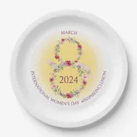 International Womens Day March 8 Inspire Inclusion Paper Plates