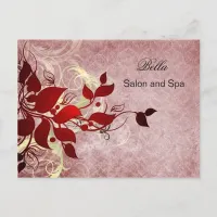 elegant red flourish business ThankYou Cards