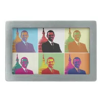 President Obama Pop Art Rectangular Belt Buckle