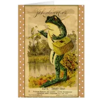 Vintage Frog Artwork Card