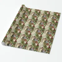 Vintage Santa Joyful Christmas Wrapping Paper