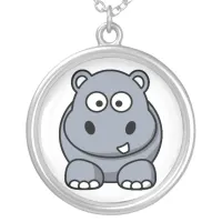 Baby Hippo Cartoon Necklace
