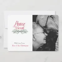 Green Pine Peace on Earth Christmas Card