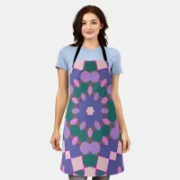 Vintage multicolor pattern apron