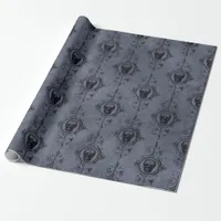 Gothic Halloween Skull Pattern Wrapping Paper