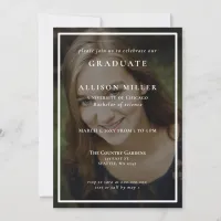 Simple Frame Classy Photo Graduation Invitation