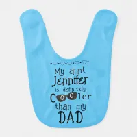 Funny Cute New Nephew Niece Gift From New Aunt Baby Bib