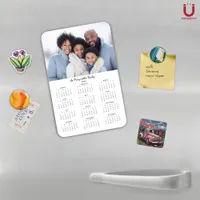 2025 Modern Personalized Photo Calendar Magnet