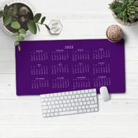 2025 Modern Royal Purple Calendar Desk Mat