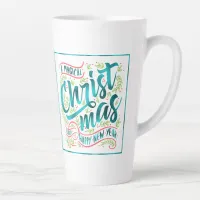 Magical Christmas Typography Teal ID441 Latte Mug