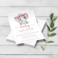 BUDGET PinK Princess Elephant Baby Girl FLYER