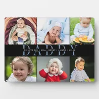 Custom Daddy Father's Day Photo Collage Plaque