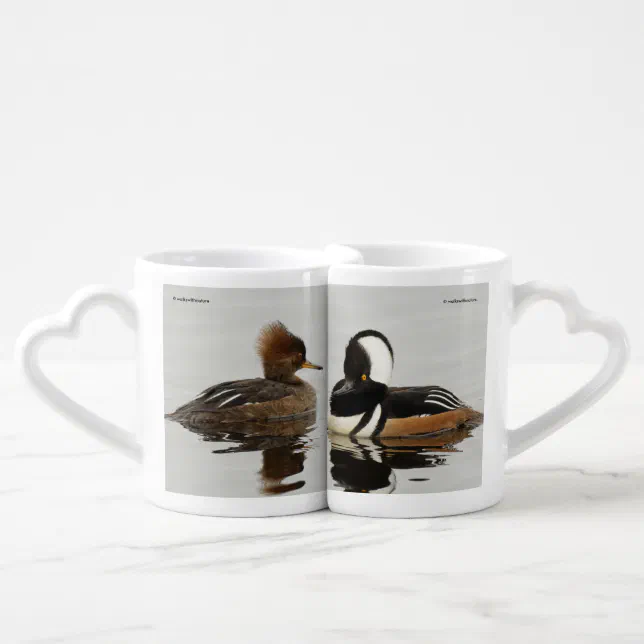 A Meeting of Hooded Mergansers Coffee Mug Set