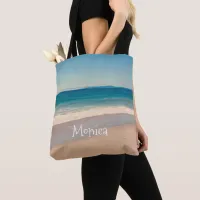 Aqua Teal Beach Photo Tote Bag