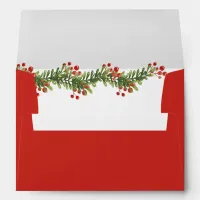 Rustic Boughs of Holly Winter Christmas Wedding En Envelope