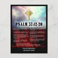 Psalm 37 Verse 12 Thru 20 Heaven And Hell Postcard