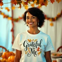 Grateful for Me Fall Leaves Graphic