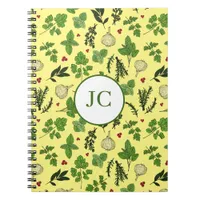 Herb Garden Kitchen Culinary Herb Pattern Notebook