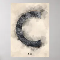 C is For Cat Poster