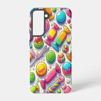 Retro Multicolored Cartoon Sweets Samsung Galaxy S21 Case