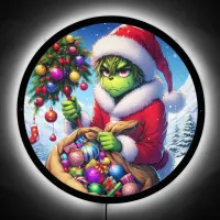 The Grinch prepares for a snowy holiday heist LED Sign