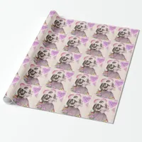 Vintage Valentine Couple Wrapping Paper