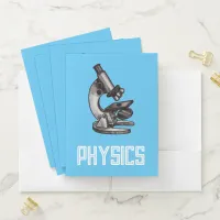 School Science File Physics Projects Blue Pocket Folder