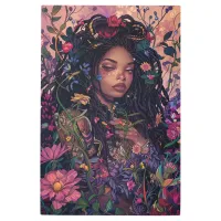 *~* Woman Flowers SC4 Esoteric Goddess Floral Metal Print