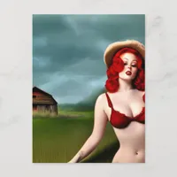 Cowgirl Pinup Postcard