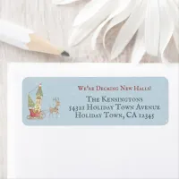 Cute Christmas Holiday Moving New Address Label