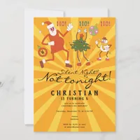 Silent Night? Not Tonight Christmas Birthday Party Invitation