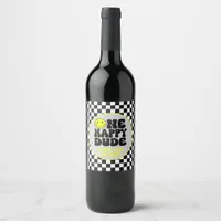 One Happy Dude | Smile Face Boy 1st Birthday Wine Label