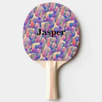 Watercolor Pattern Personalized Ping Pong Paddle