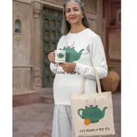 Tea drinker cup of tea brew friend sibling tote bag