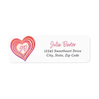 Little Sweetheart Valentine Watercolor Baby Shower Label