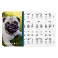 Pet Dog Cute Doggy Photo Calendar 2021 Magnet