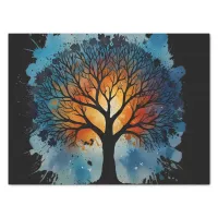 Cute Tree of Life Watercolour Tissue Paper