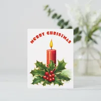 Burning Candle - Christmas Card