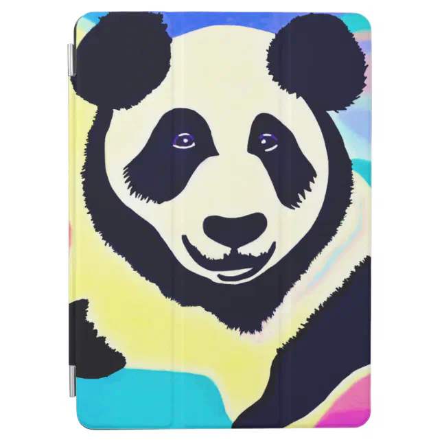 Panda multicolored background iPad air cover