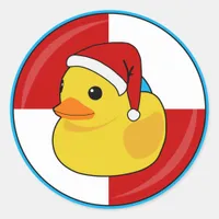 Christmas Cruise Cruising Ducks Collectable Classic Round Sticker