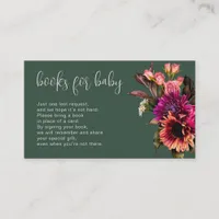 Bold Wildflower Books For Baby Floral  Enclosure Card