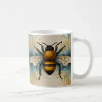 Vibrant Bee Watercolour Pattern Coffee Mug