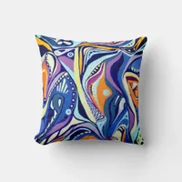 Realm of Asymmetric Geometric Artwork Throw Pillow