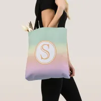 Elegant Personalized Pastel Watercolor Rainbow Tote Bag