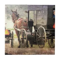 Amish Horse and Buggy Ceramic Tile