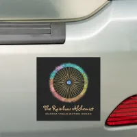 *~*  Boho + Gold Sacred Geometry Chakra Glitter Car Magnet