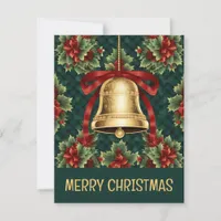 Bow Bell And Hollies - Christmas Card