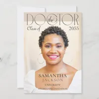 The Doctor Chic Photo Magazine Doctoral Graduation Invitation