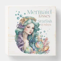 Mermaid Kisses Wood Box Sign